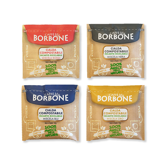 Kaffeepads von Caffè Borbone – Miscela Rossa, Nera, Blu und Oro