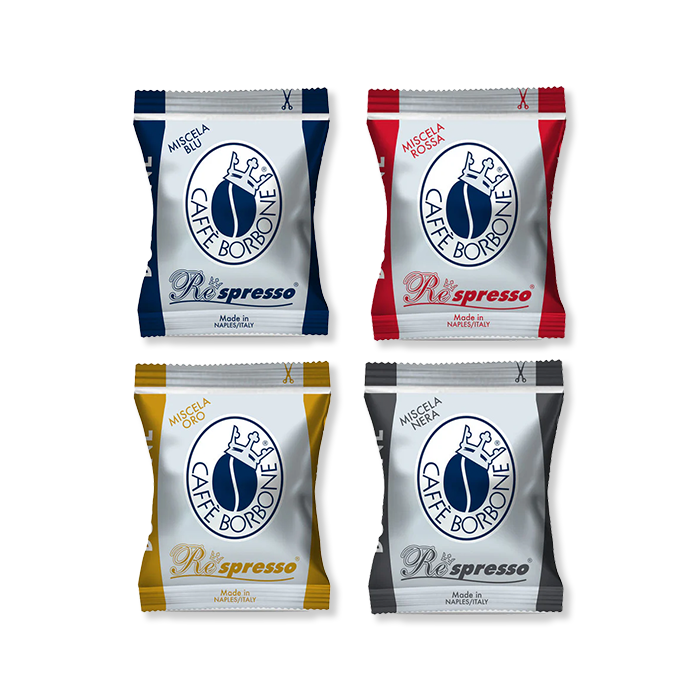 Caffè Borbone Premium Kaffeekapseln – Respresso Blu, Rossa, Oro und Nera, 400 Kapseln