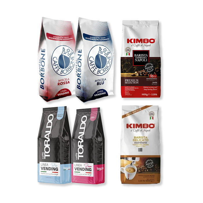 Kaffeebohnen aus Italien – Caffè Borbone, Kimbo und Toraldo in ausgewählten Sorten