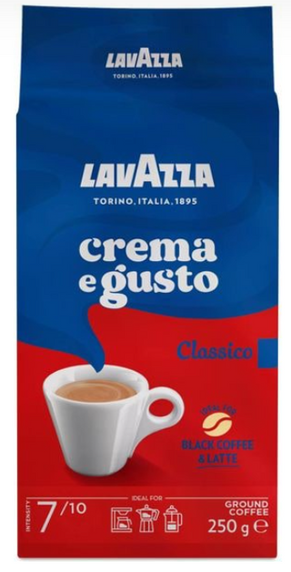 Lavazza crema e gusto 250gr gemahlen