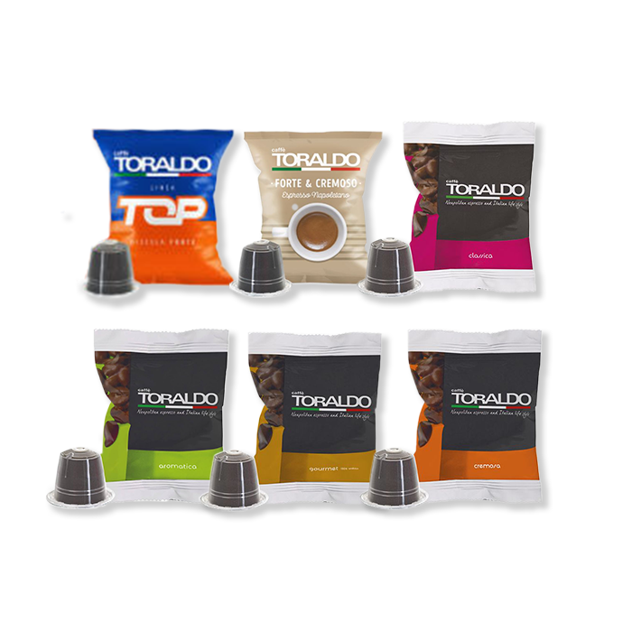 Toraldo Premium Kaffeekapseln – verschiedene Sorten italienischer Espresso-Genuss