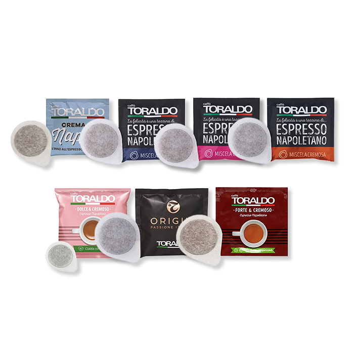 Kaffeepads von Toraldo – 140 Pads in ausgewählten Espressosorten aus Neapel