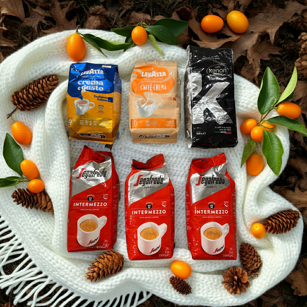 Kaffee Restposten 6 kg – Segafredo, Lavazza & Kenon Bohnen Mix – Intermezzo, Crema e Gusto, Caffè Crema & Inimitabile – Ganze Bohnen Italien