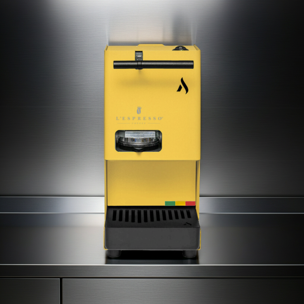 Aroma Egò E.S.E. Padmaschine 44 mm – Kompakte Espressomaschine in Korallenrot, Gelb, Weiß, Grün & Türkis | Schnelle Aufheizzeit & Aromastarker Espresso